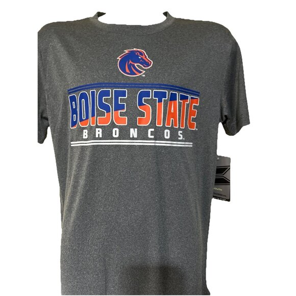 NEW Boise State BSU Broncos Colosseum Gray Crew Neck Tee Shirt Youth M 12-14 - Picture 2 of 6